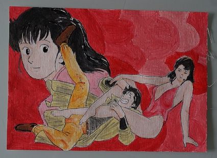 Bl peinture city hunter sur toile format a4