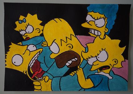 Bl peinture simpson sur papier a4 200 g