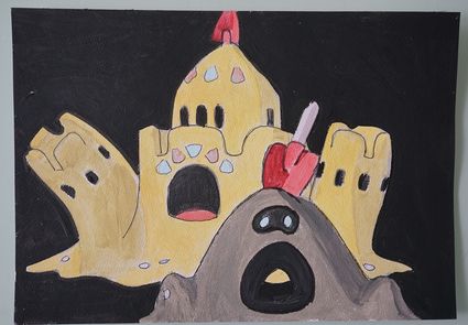 Bl peinture pokemon famille de bacabouh sur papier aquarelle format a4 9 
