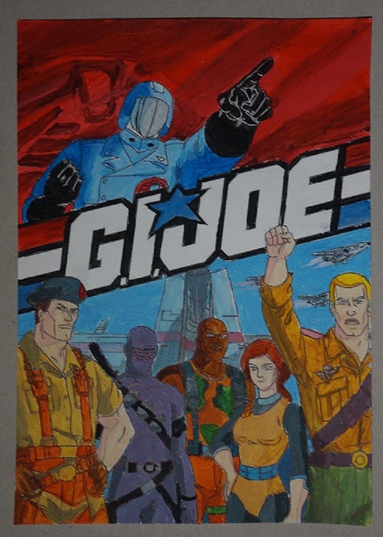 Bl peinture gi joe sur papier a4 aquarelle 300 g