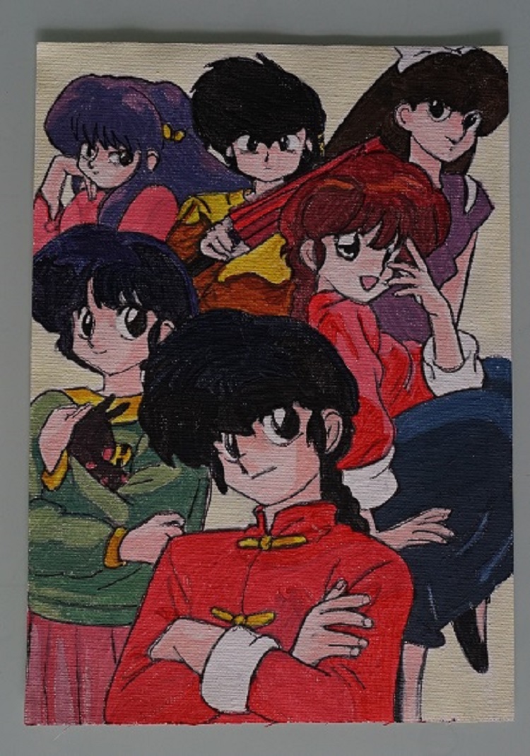 Toile peinture format a4 ranma 1 2