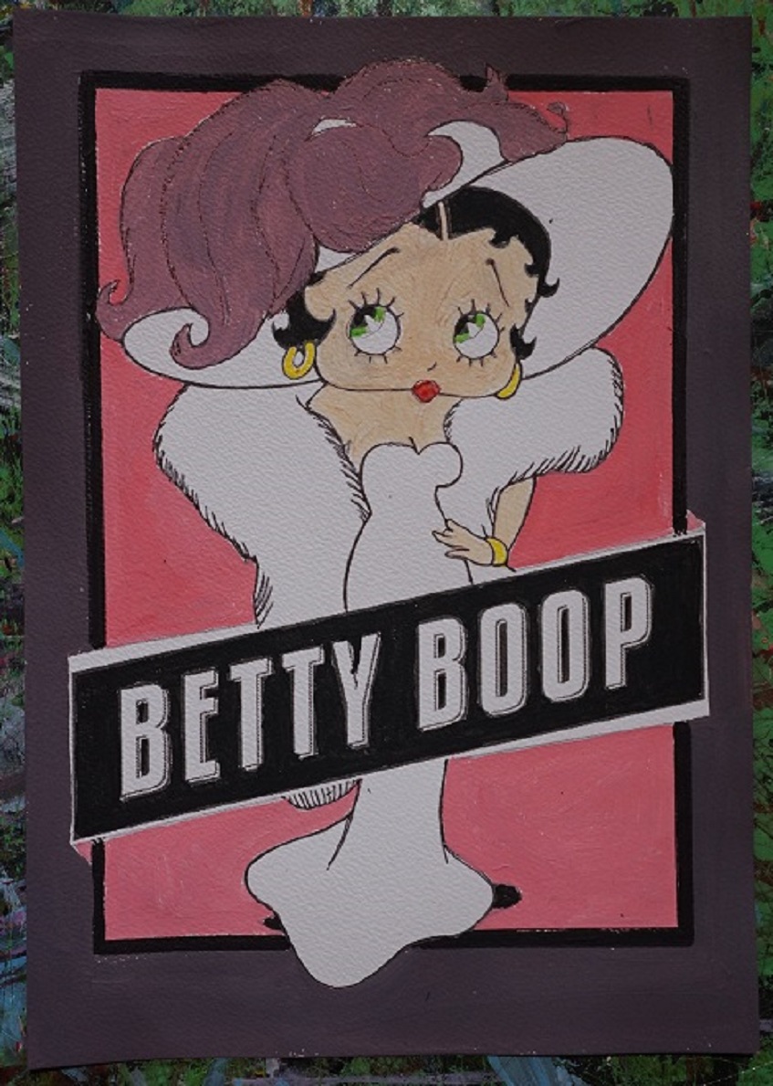 Bl peinture betty boop sur papier a4 aquarelle 300 g