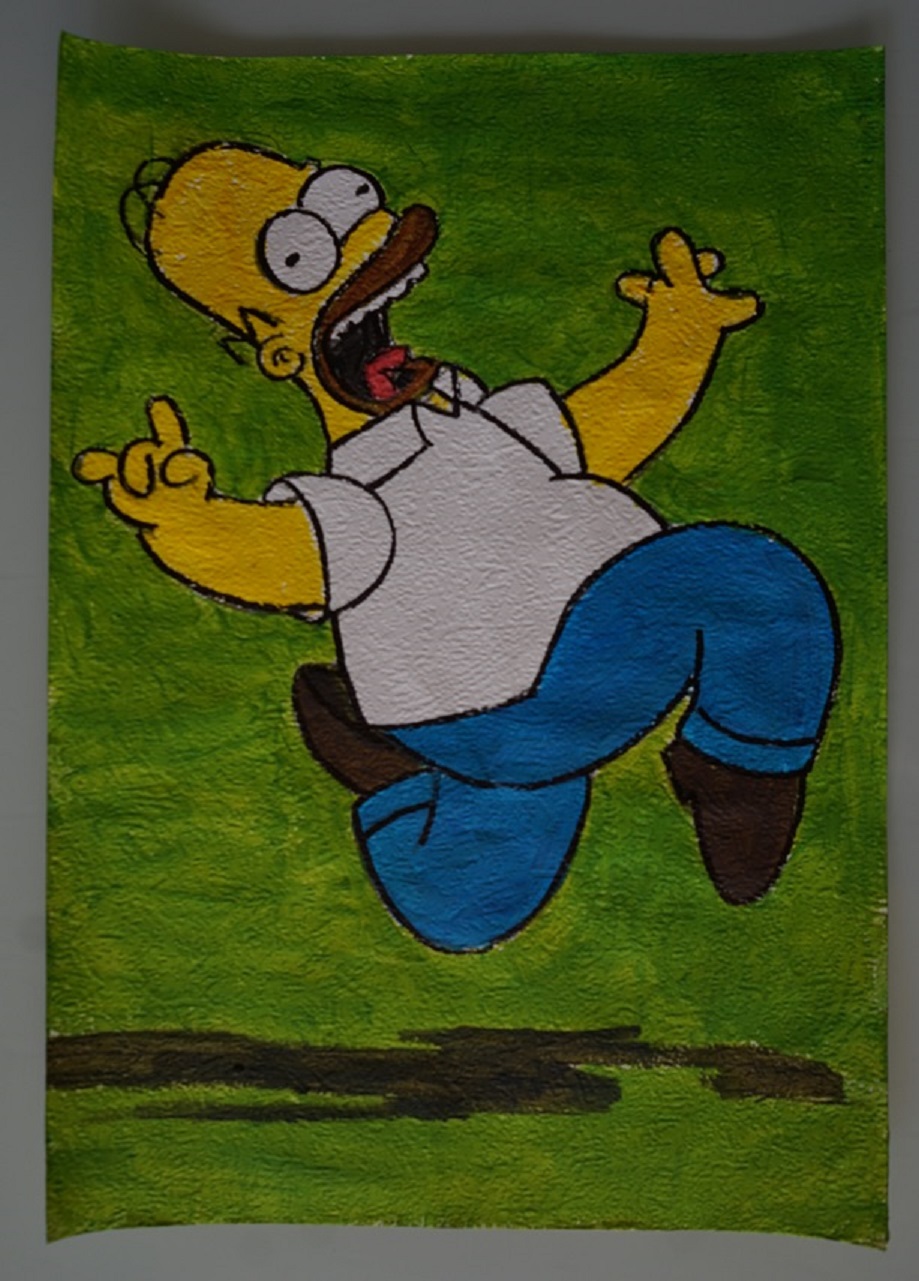 Bl peinture simpson 1 sur papier a4 200 g