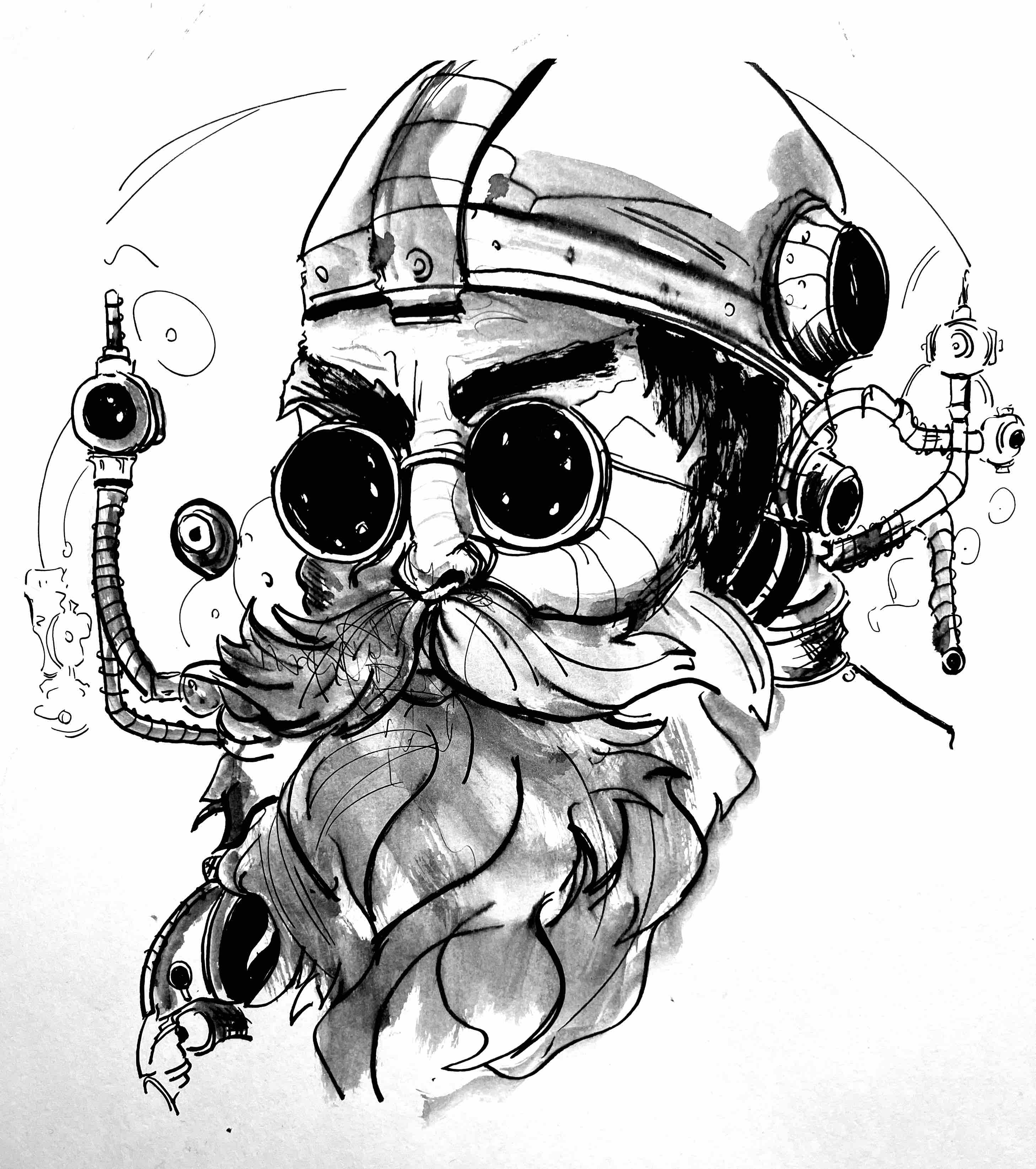 Dessin visage expression frederic pierrat