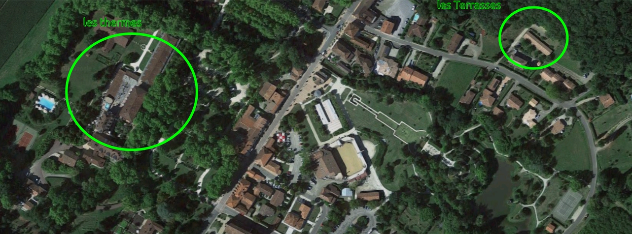 Distance des thermes
