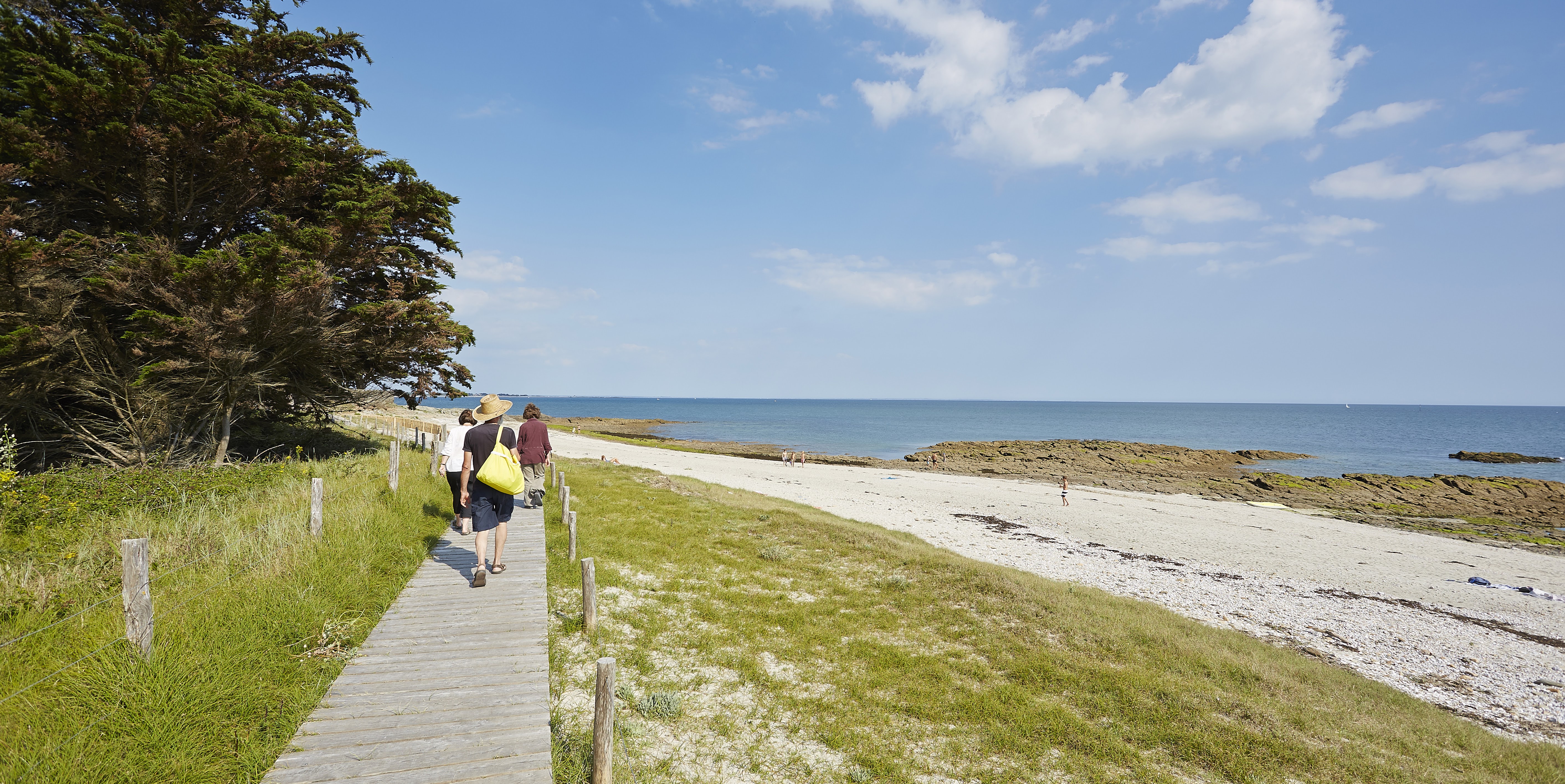 Sentier litoral le long des plages de beg Lann à Sarzeau