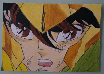 Bl peinture saint seiya 40 sur papier aquarelle format a4 300 g