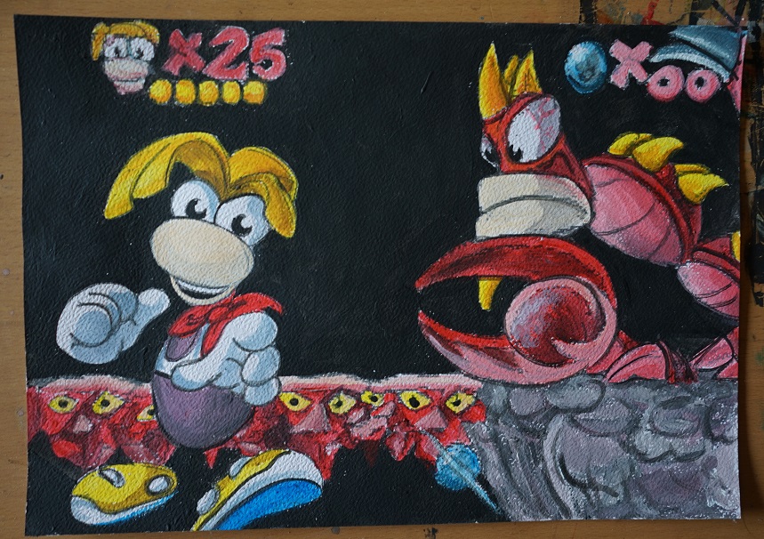 Bl peinture rayman sur papier aquarelle format a4 300 g