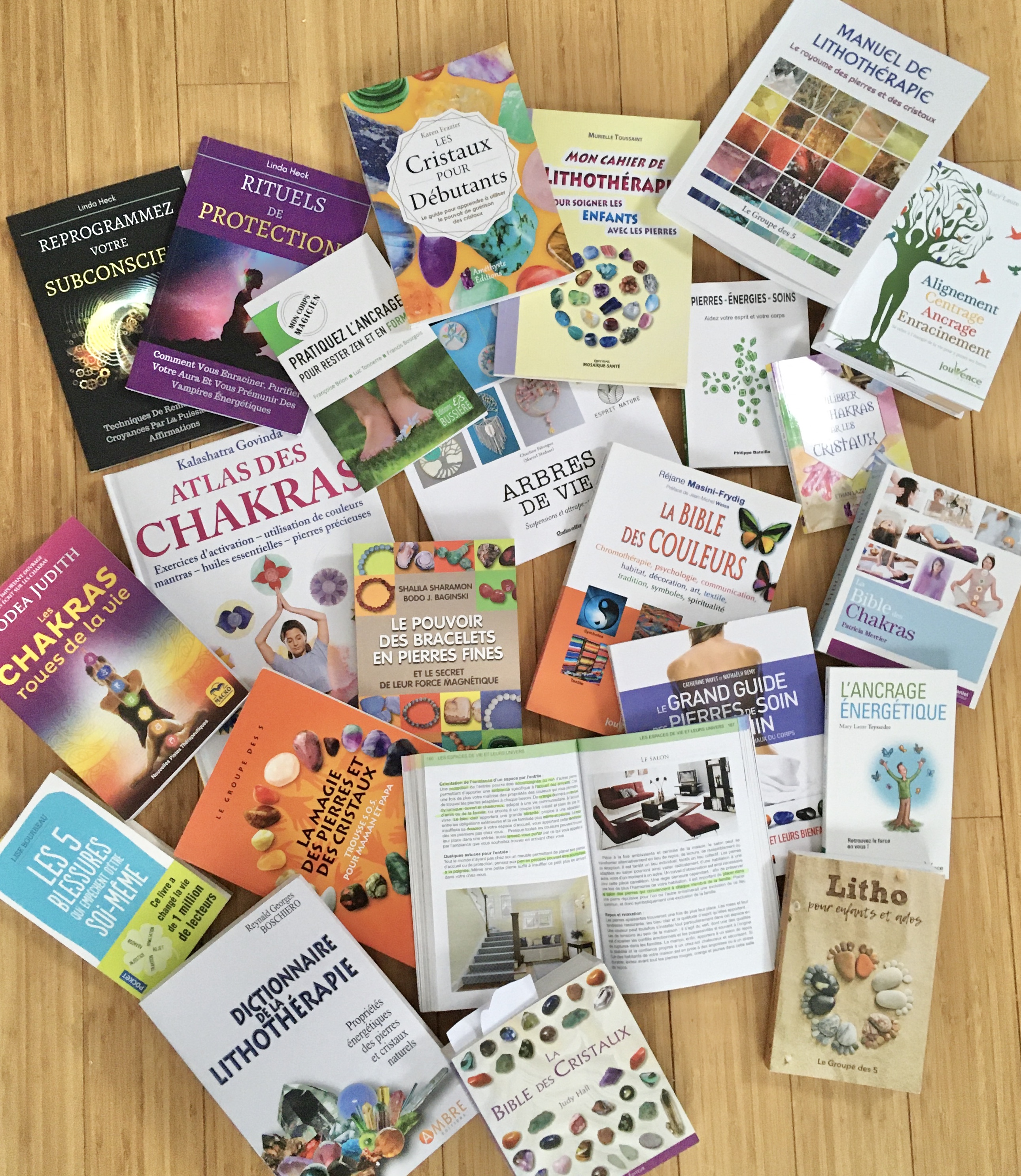 Les livres de lithothérapie, chakras et autres