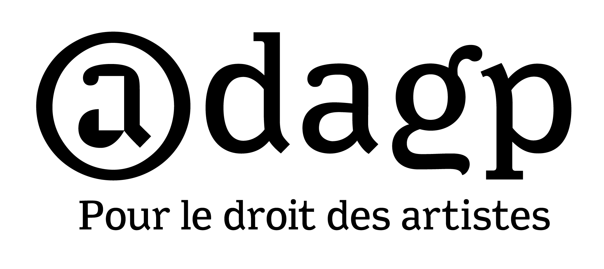 Logo ADAGP avecbaseline artistes FR noir