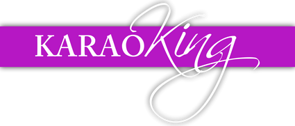 Logo-KaraoKing-blanc-et-bandeau-violet-ombre-