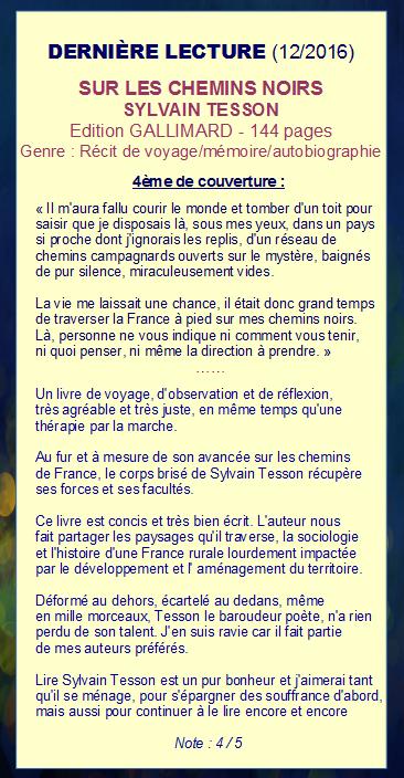 Lecture sur les chemins noirs critique