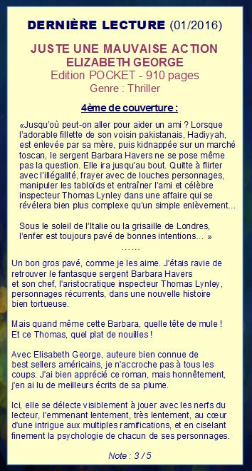 Lecture juste une mauvaise action