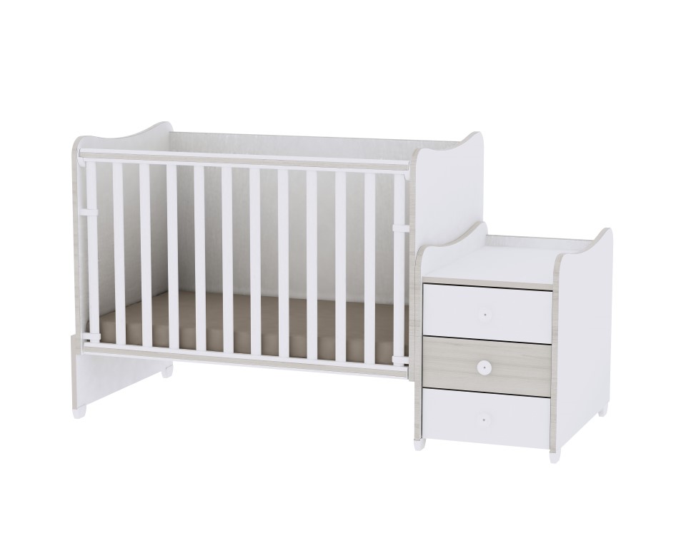 7maxi plus new white light oak baby bed medium 