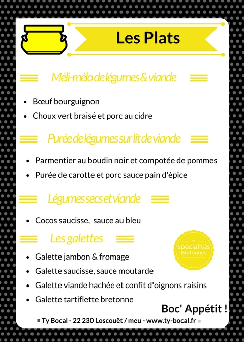 Flyer menu hiver plat