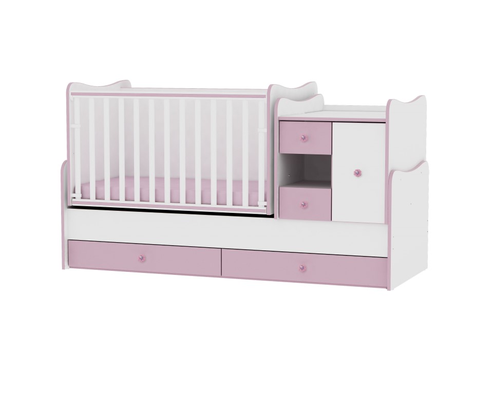 11minimax baby bed white pink medium 