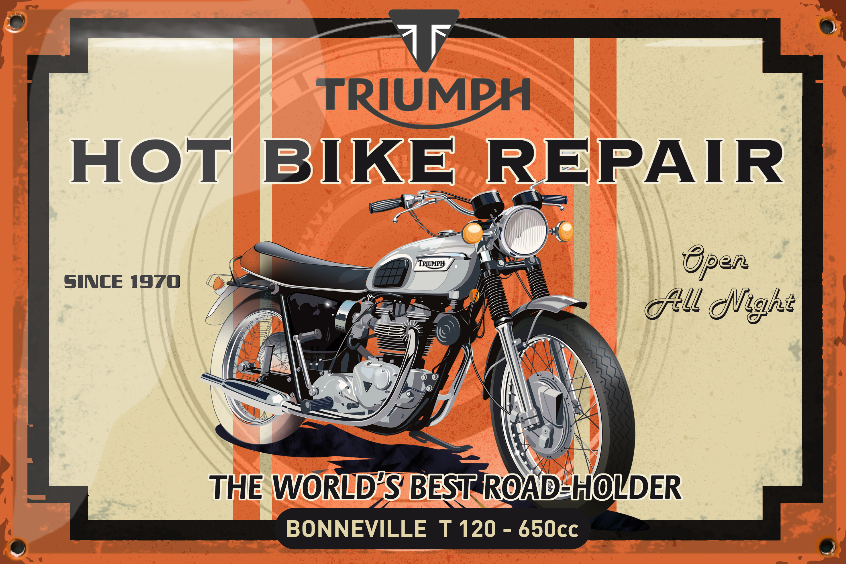 Plaque hot bike bonneville w