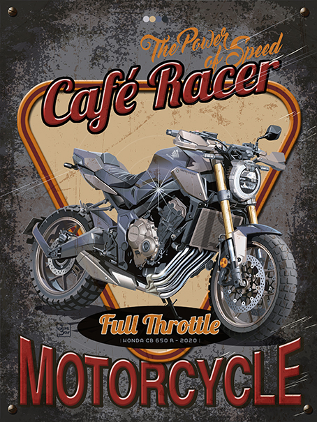 Honda-650-30x40-plaque-w