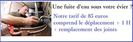 Tarif plombier nanterre