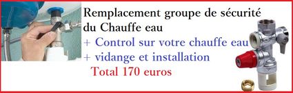 Remplacement groupe de securite chauffe eau nanterre