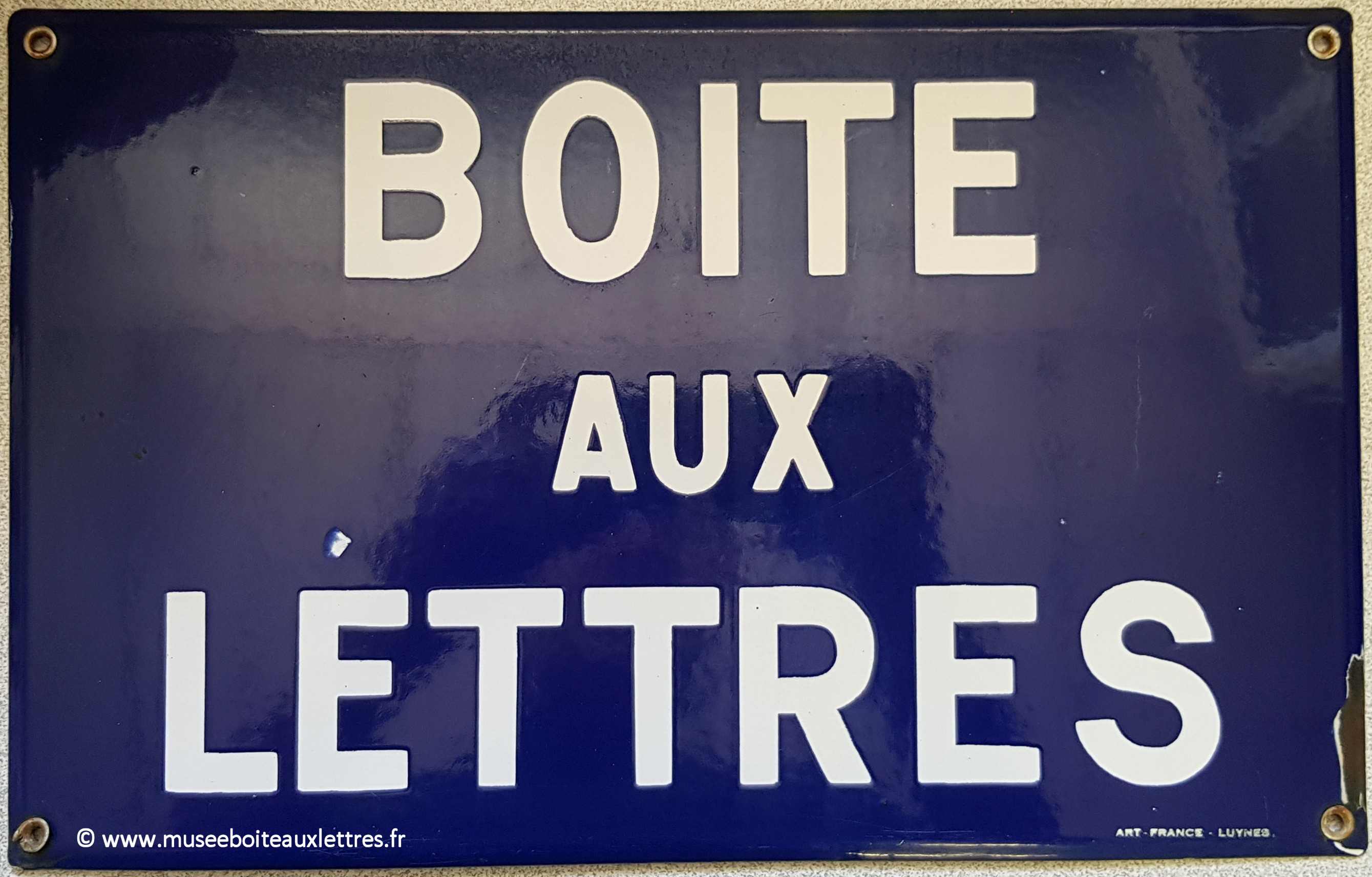 plaque émaillée boite aux lettres 