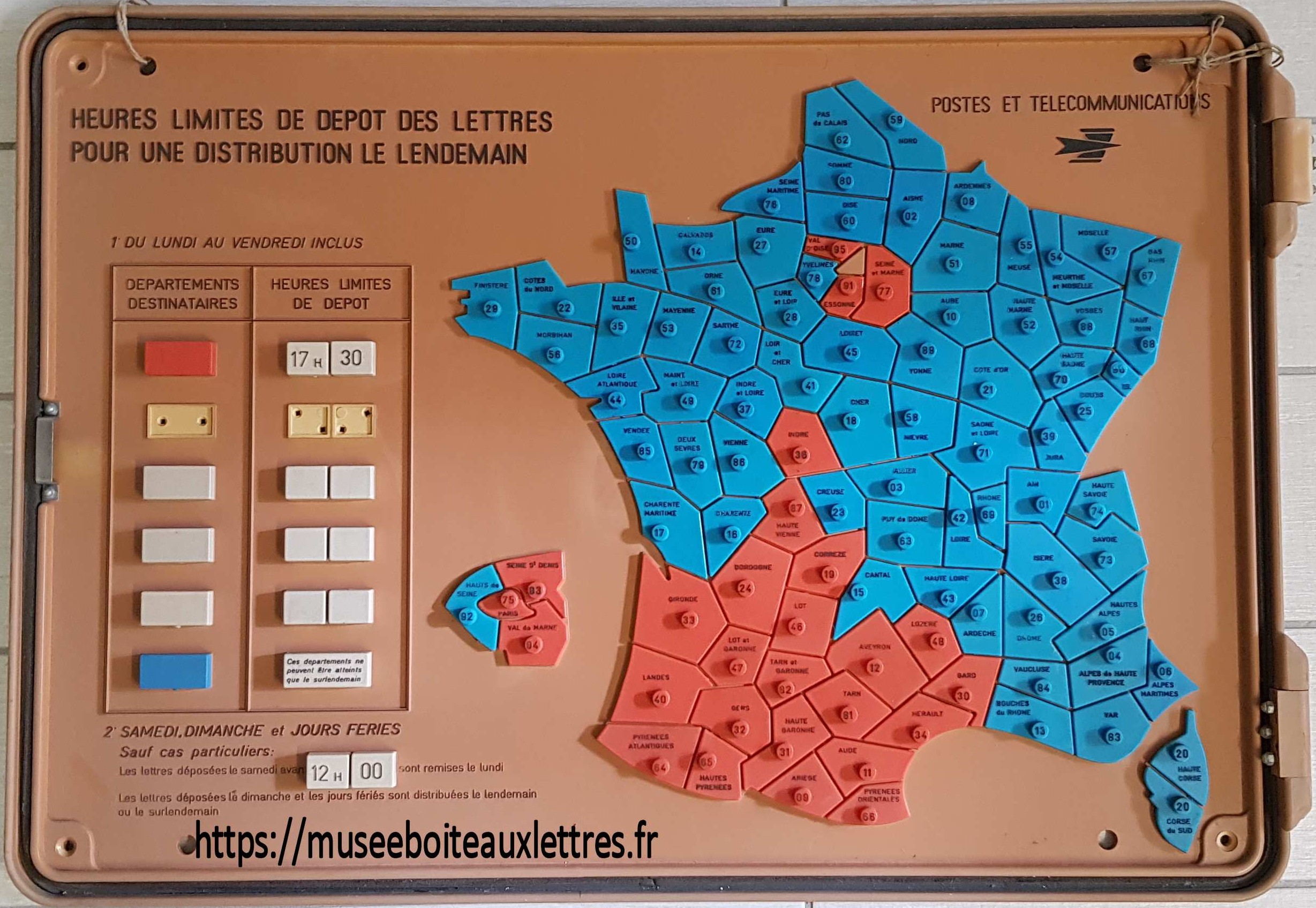 tableau indicateur boites aux lettres la poste.