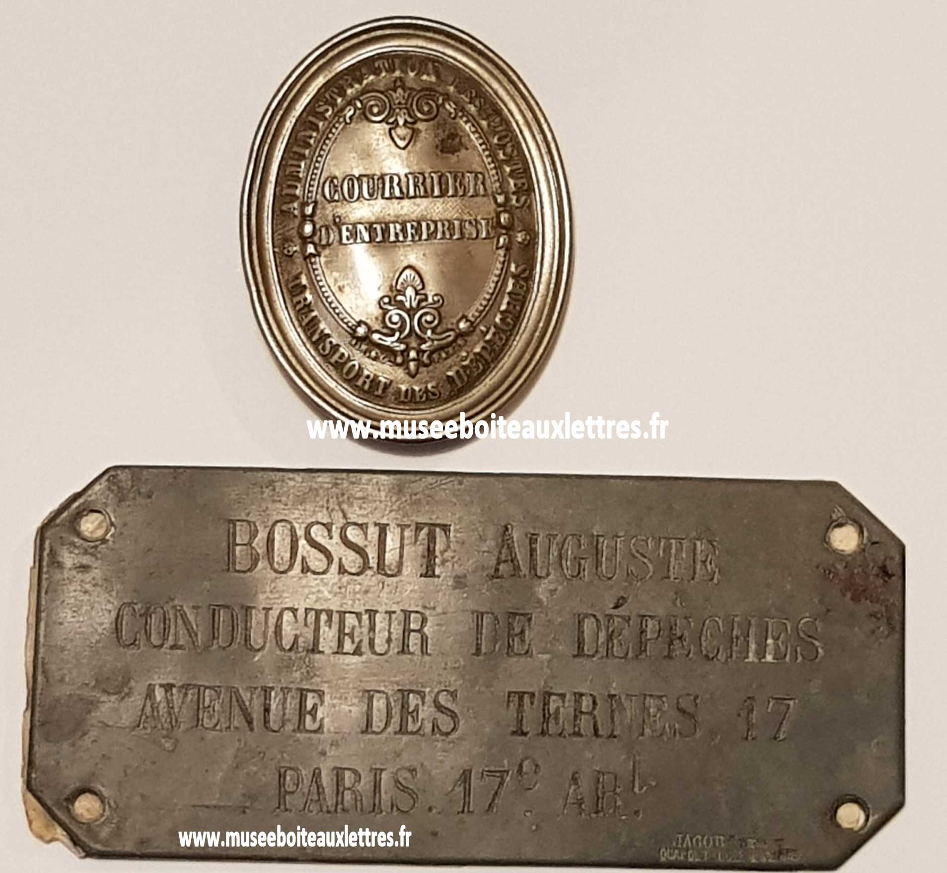 plaque PTT courrier d'entreprise