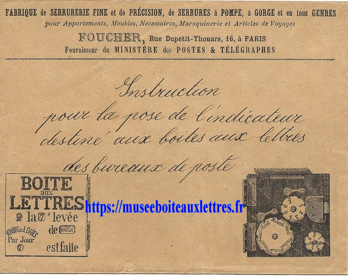 boite aux lettres PTT en bois