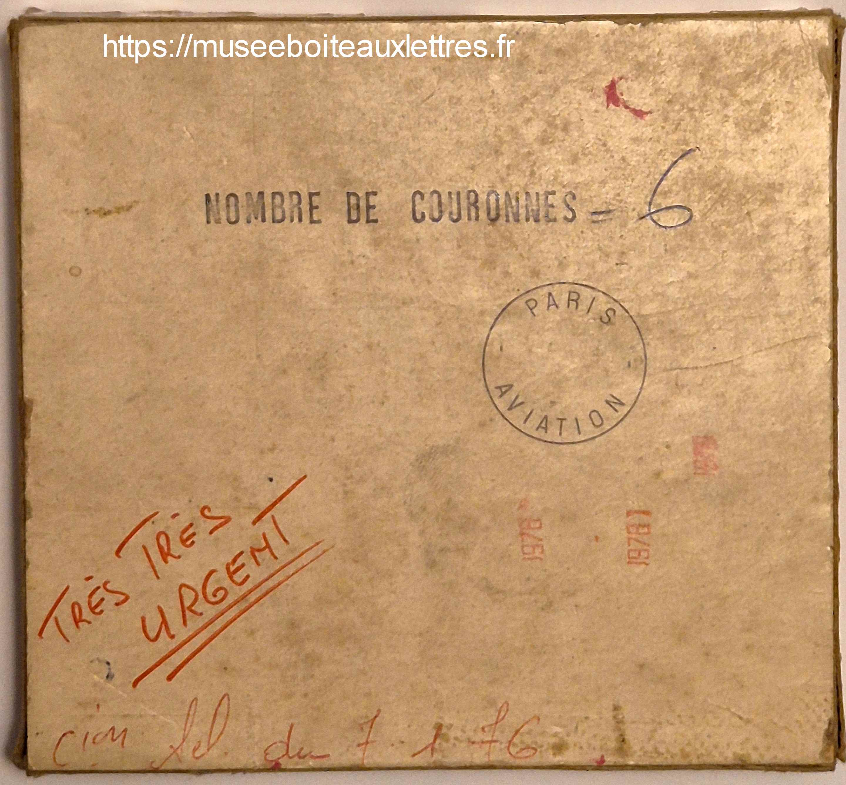 boite tampon PTT premier vol Concorde 1976