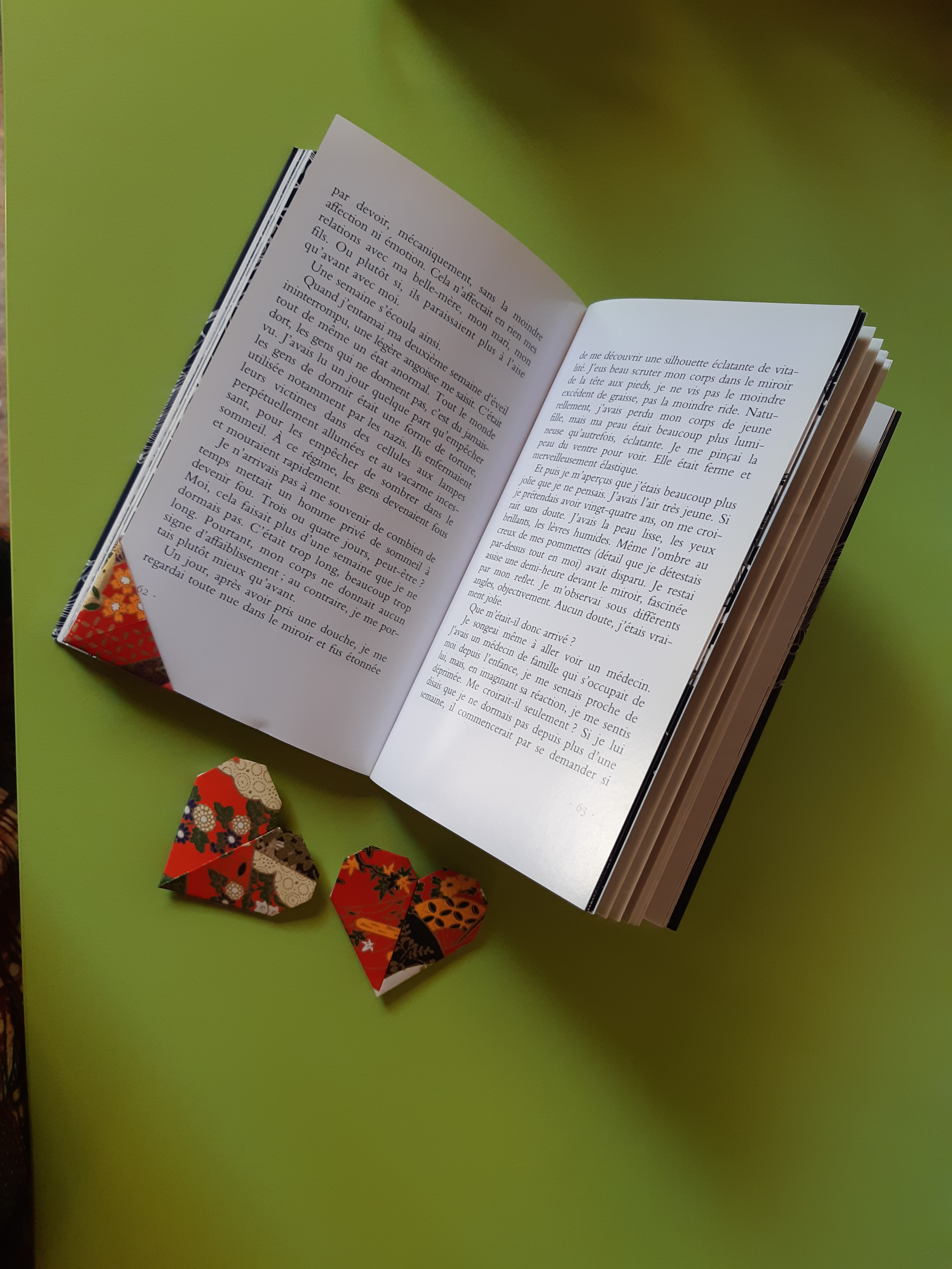  Marque-page Coeur en papier washi chiyogami* 2€