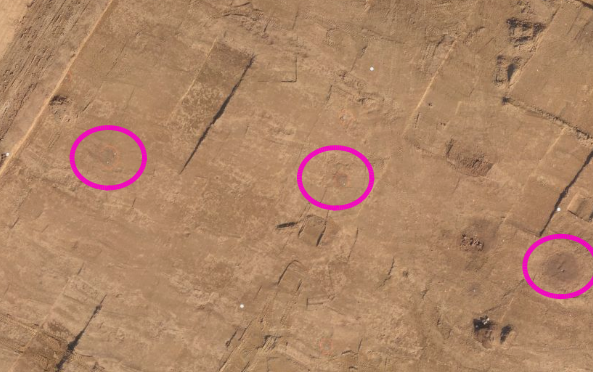 orthophoto d un chantier archéologique prise par drone