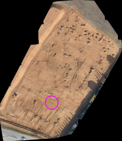 orthophoto globale d un terrain archéologique