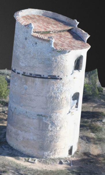le pigeonnier de Brue-Auriac dans le Var assemblé par photogrammétrie