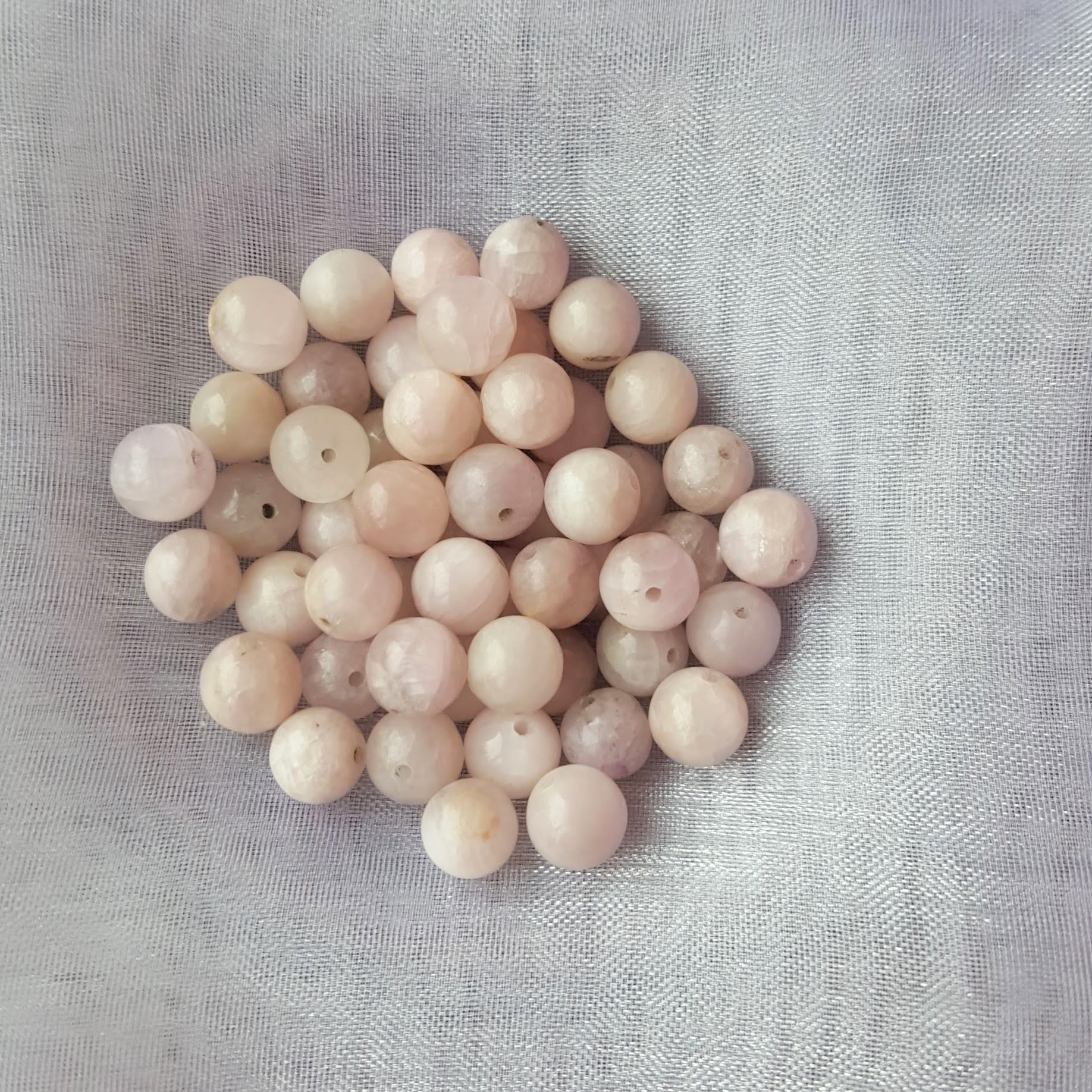 bracelet kunzite, perles, lithotherapie, l'EntreRêve