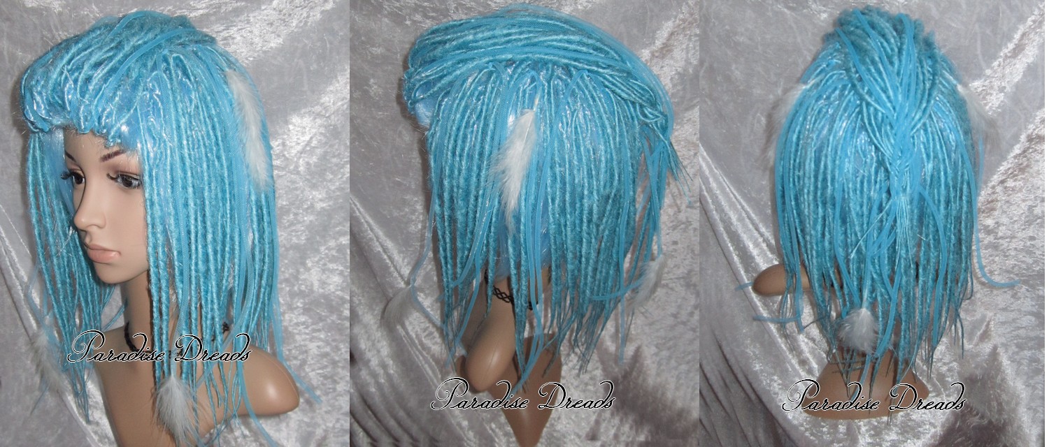 Perruque dreadlocks dreads bleu