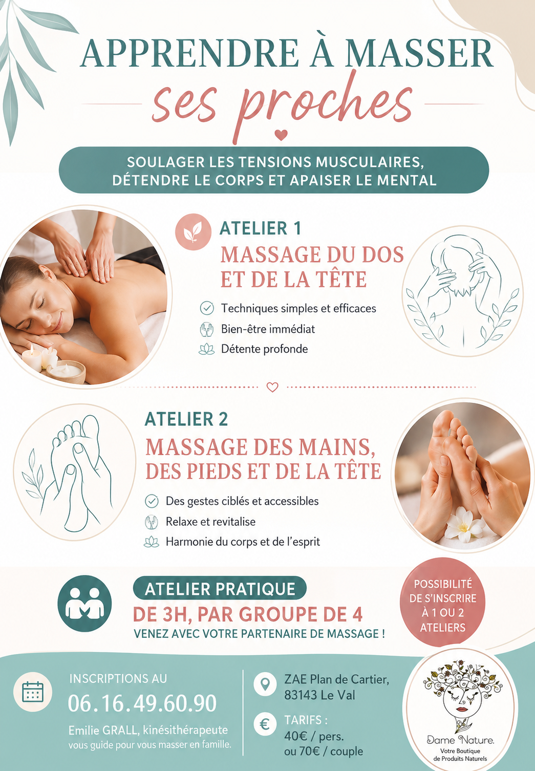 Atelier Massage pour apprendre à se masser
