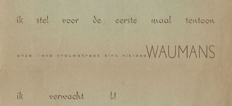 1969, Galerij Waumans, Sint-Niklaas