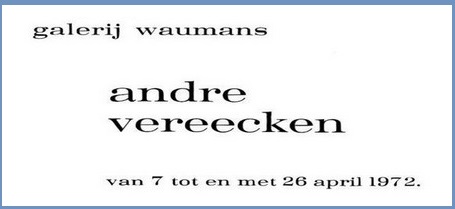 1972, Galerij Waumans, Sint-Niklaas 

