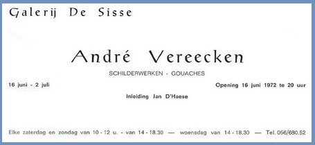 1972, Galerij De Sisse, Tiegem 
