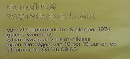 1974, Galerij Waumans, Sint-Niklaas 
