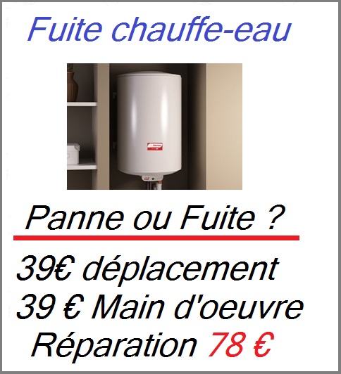 Réparation fuite chauffe-eau Alfortville