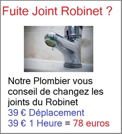 Réparation fuite joint robinet Alfortville