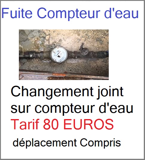 Réparation fuite compteur d'eau