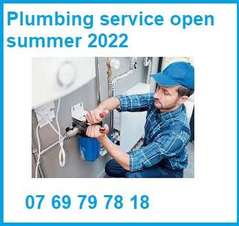 Plumbing service open summer 2022