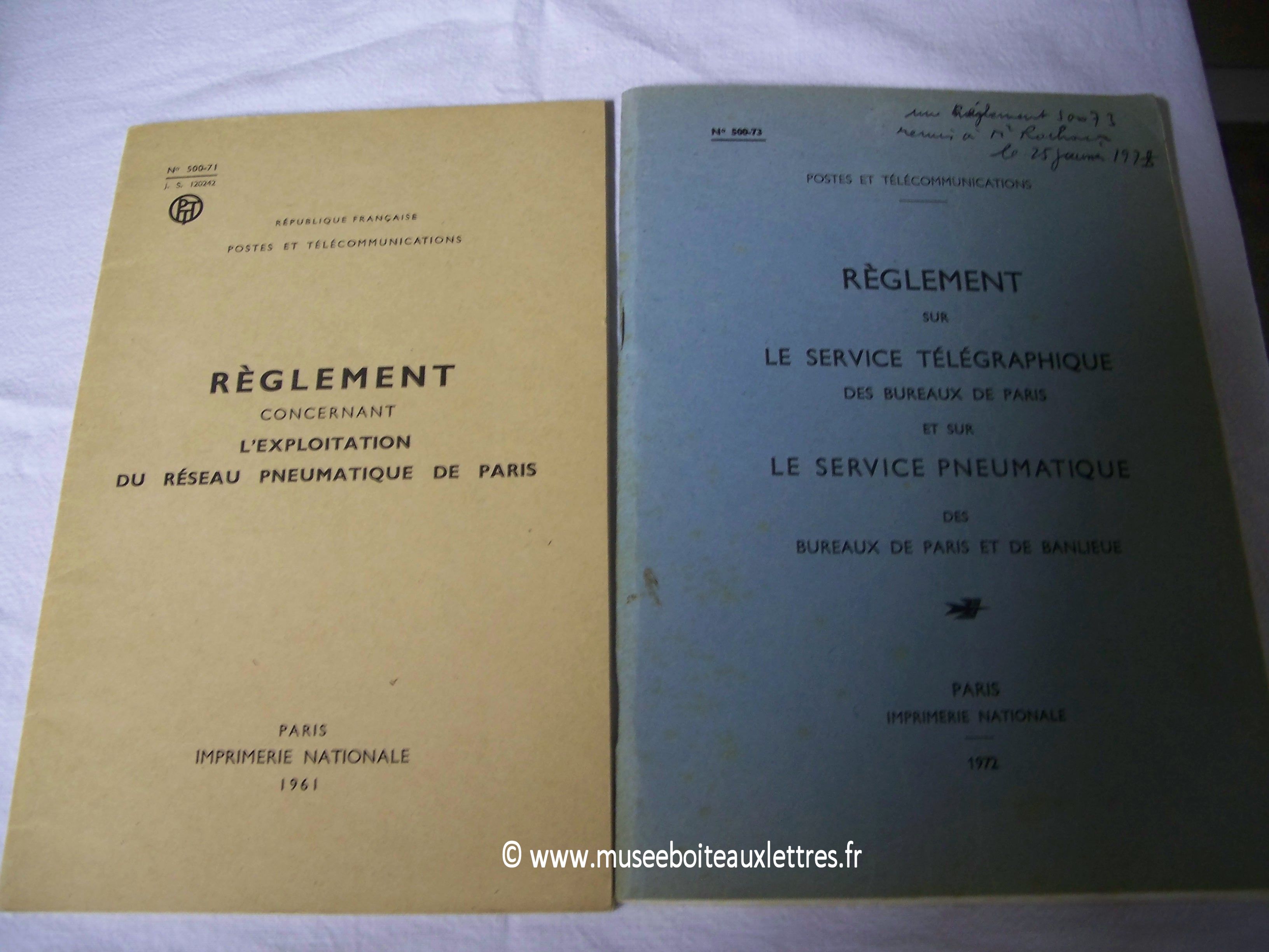 le service pneumatique de Paris