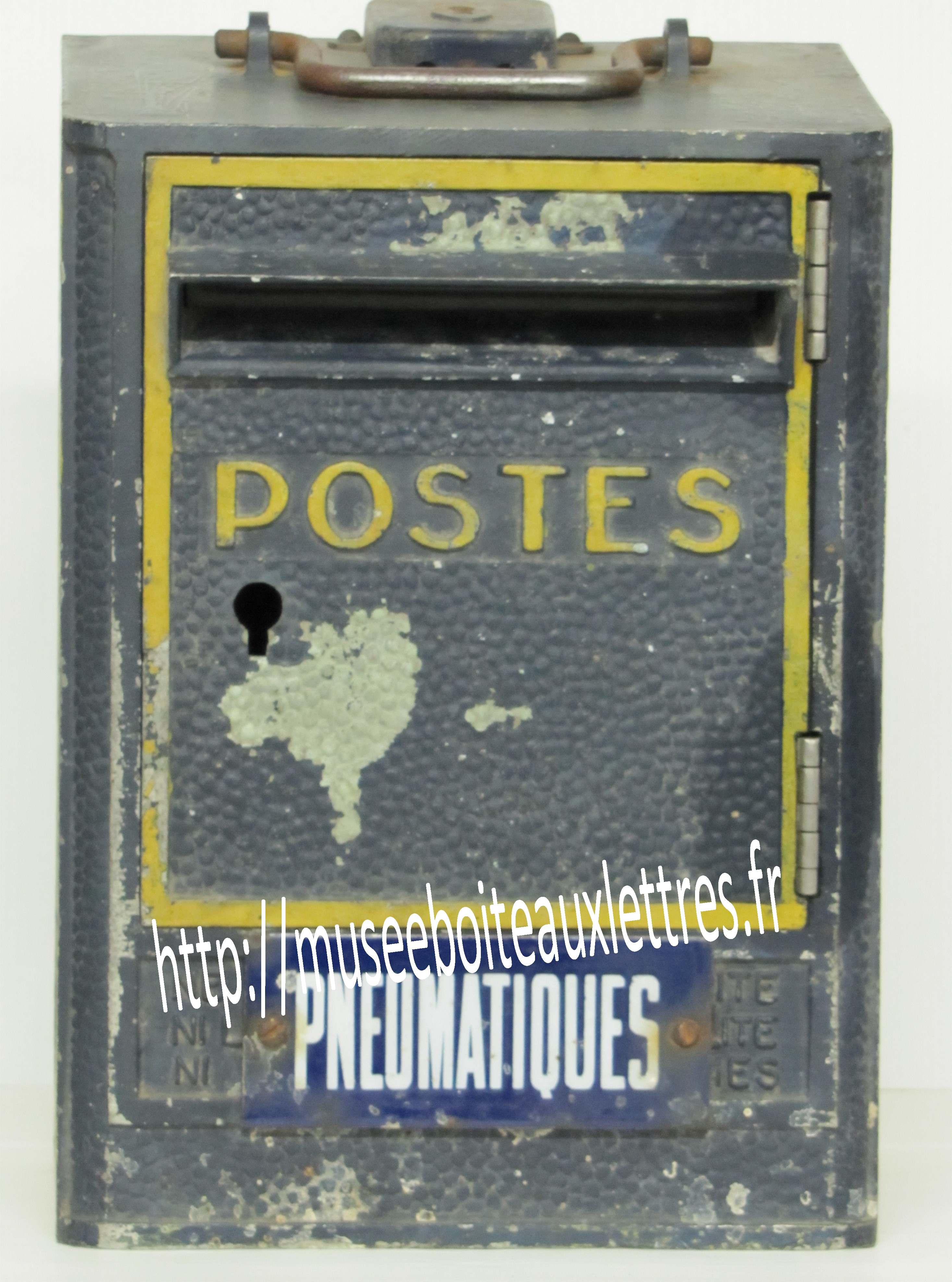 boite aux lettres PTT  mobile dejoie plaque émaillée pneumatiques