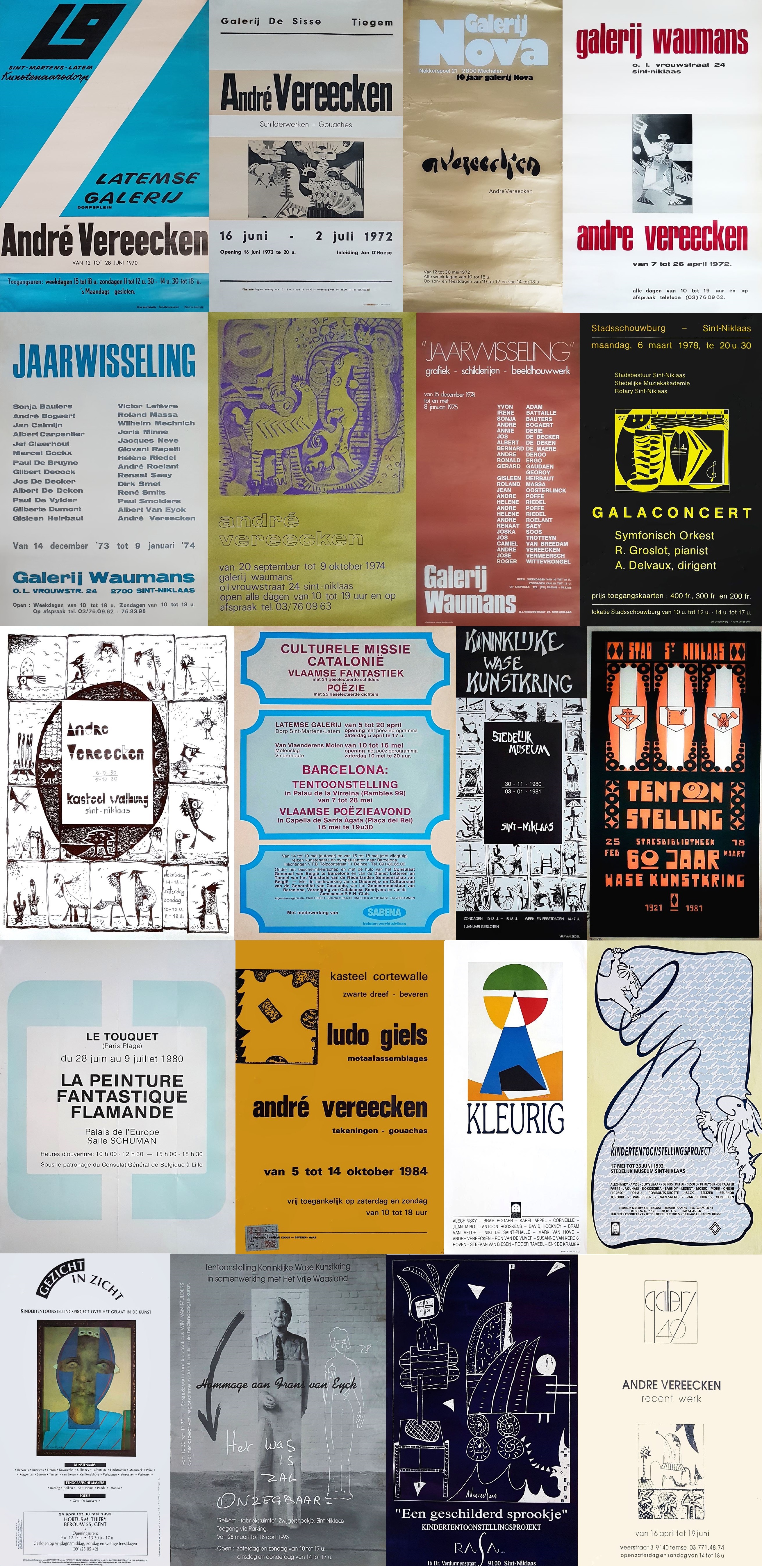 Affiches-andre-vereecken-tentoonstellingen