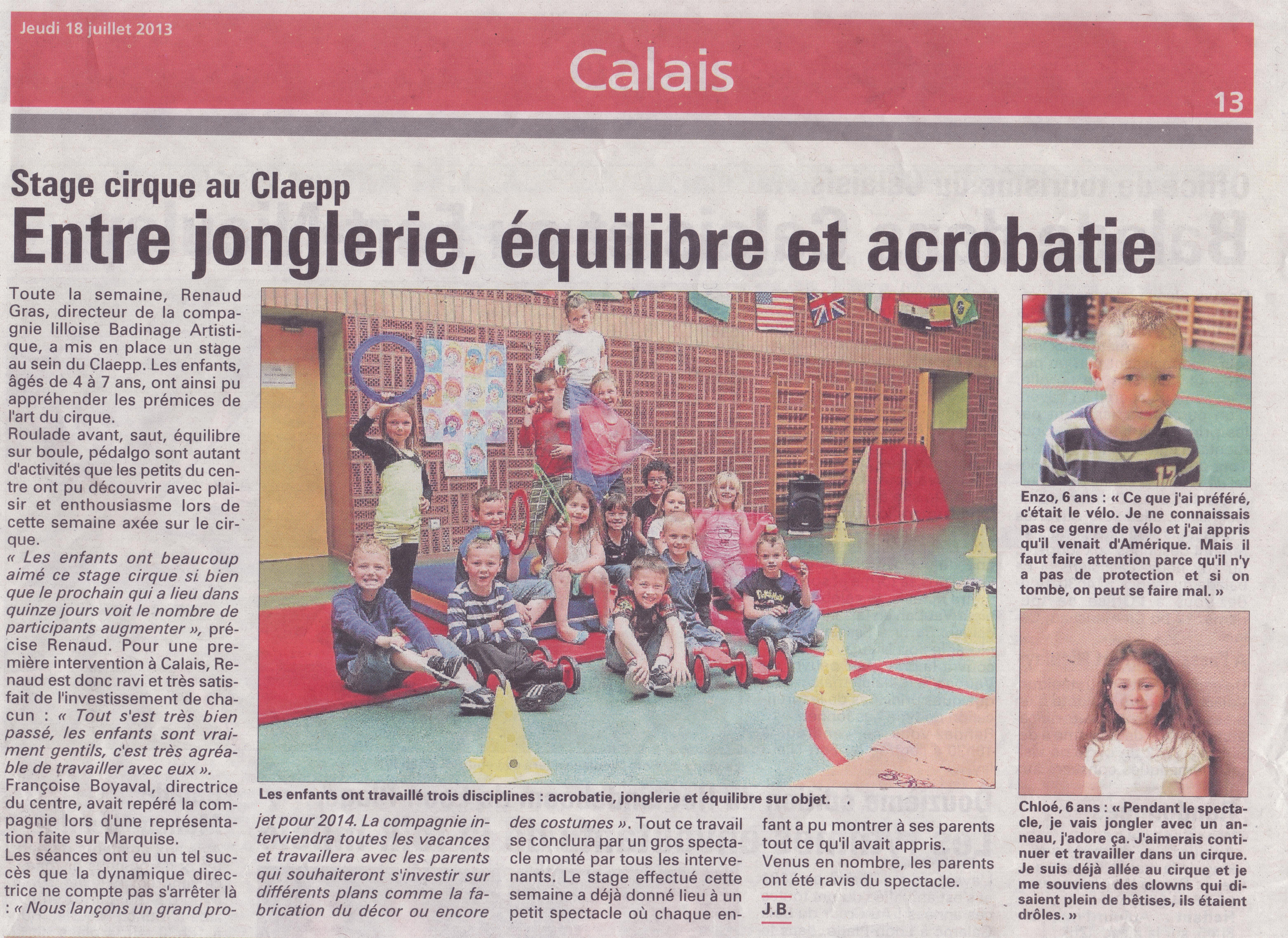 Calais Littoral juillet 2013