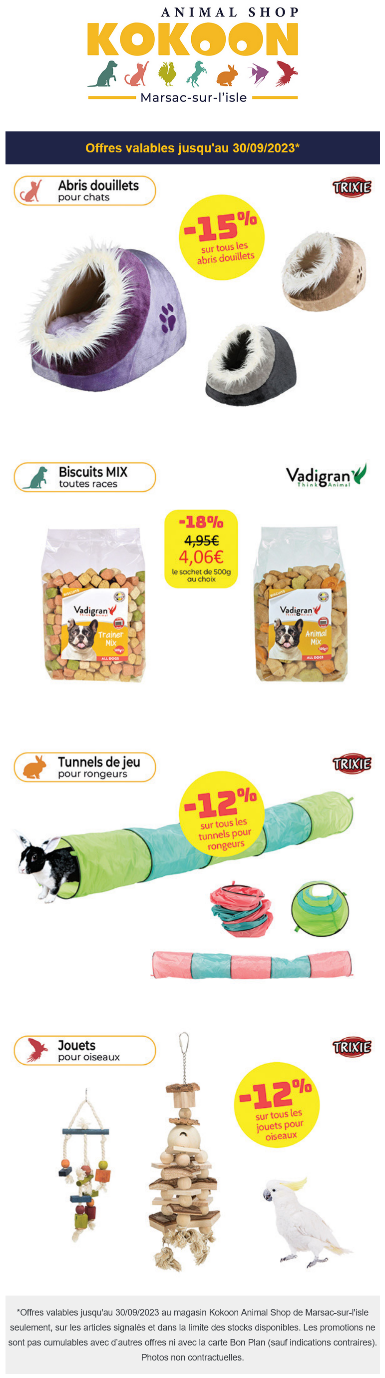 Marsac : promos septembre
