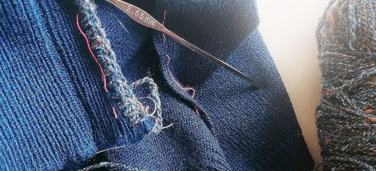 Reparer un pull avec un crochet